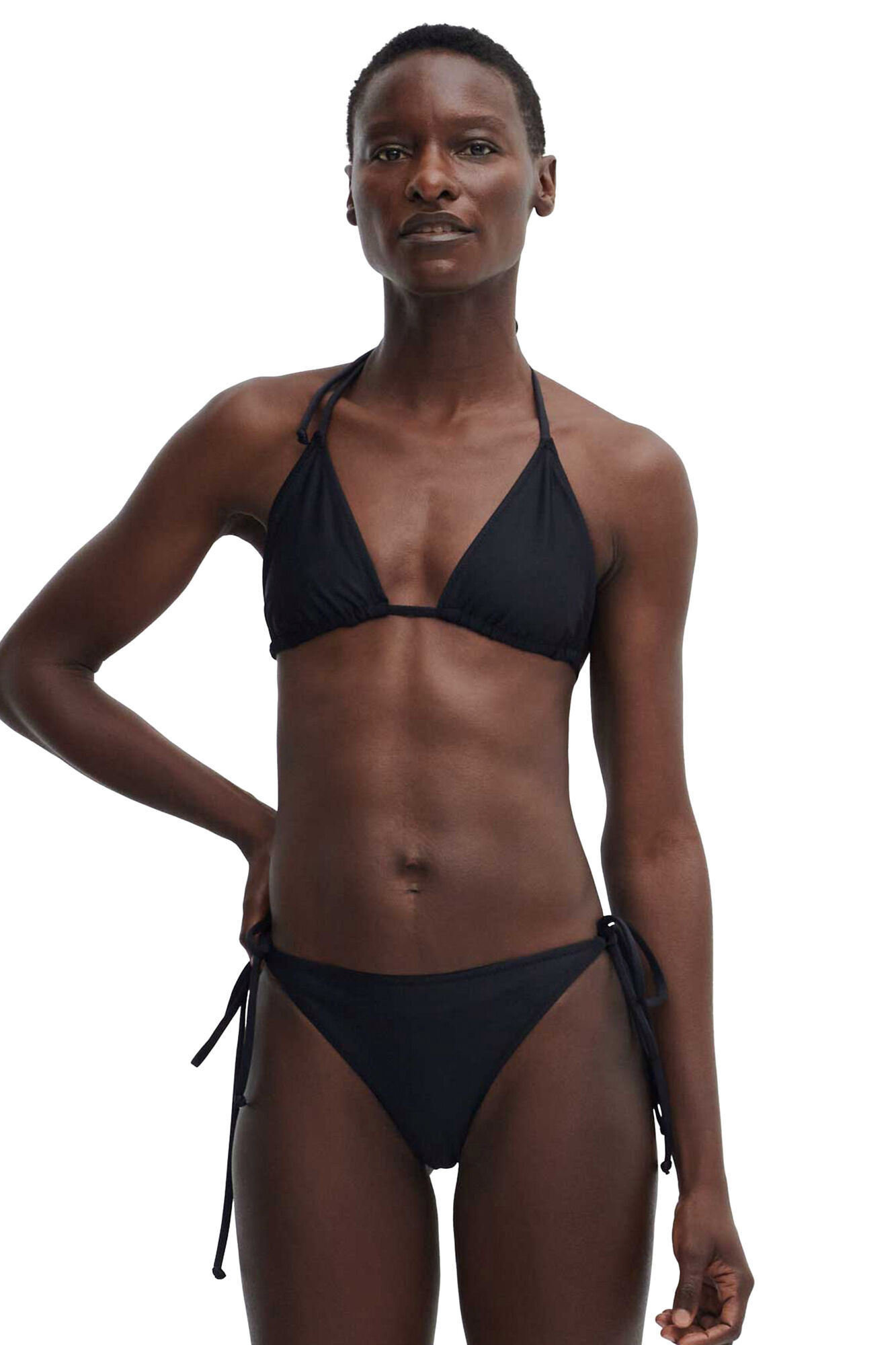 String Bikini Top, Elastane, in colour Black - 3 - GANNI