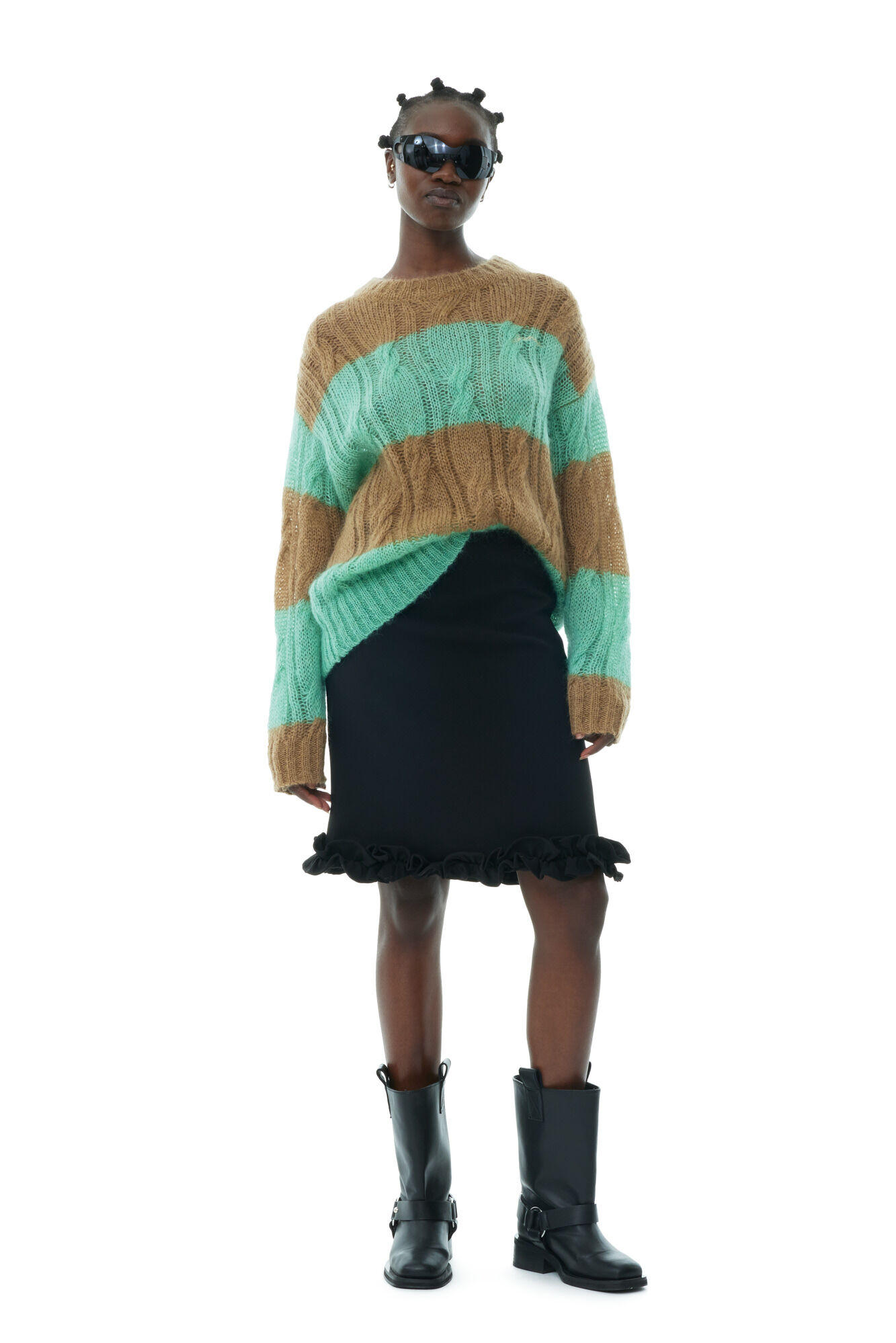 New Look Petite Black Crepe A Line Mini Skirt, $18 | New Look | Lookastic