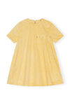 A-line Mini Dress, Cotton, in colour Natural Yellow - 1 - GANNI