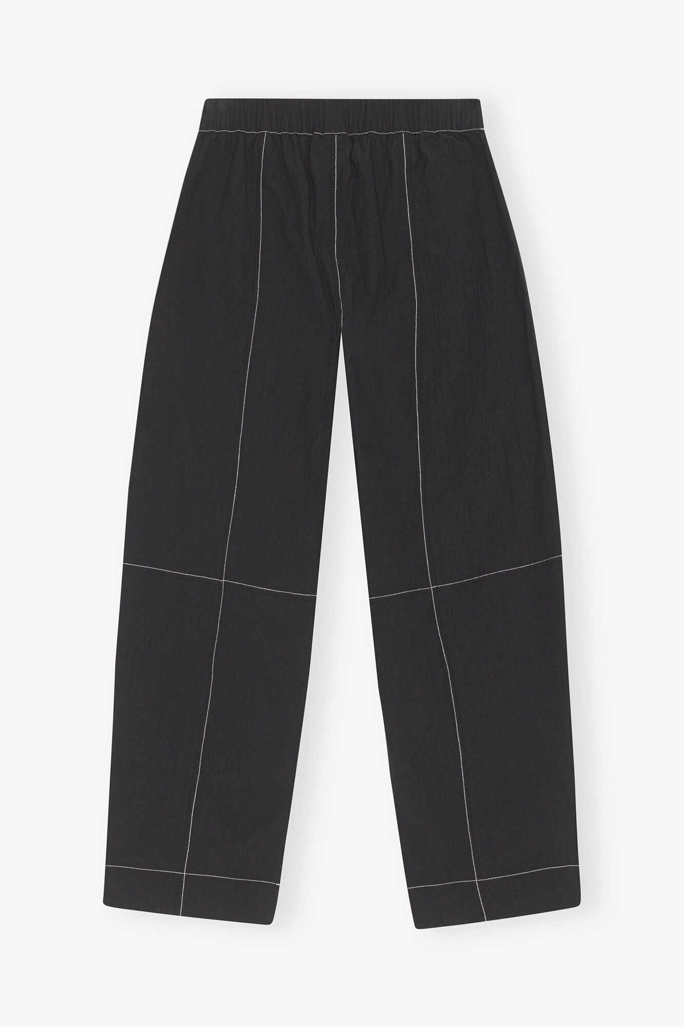 Black Elasticated Curve Bukser, Cotton, in colour Black - 2 - GANNI