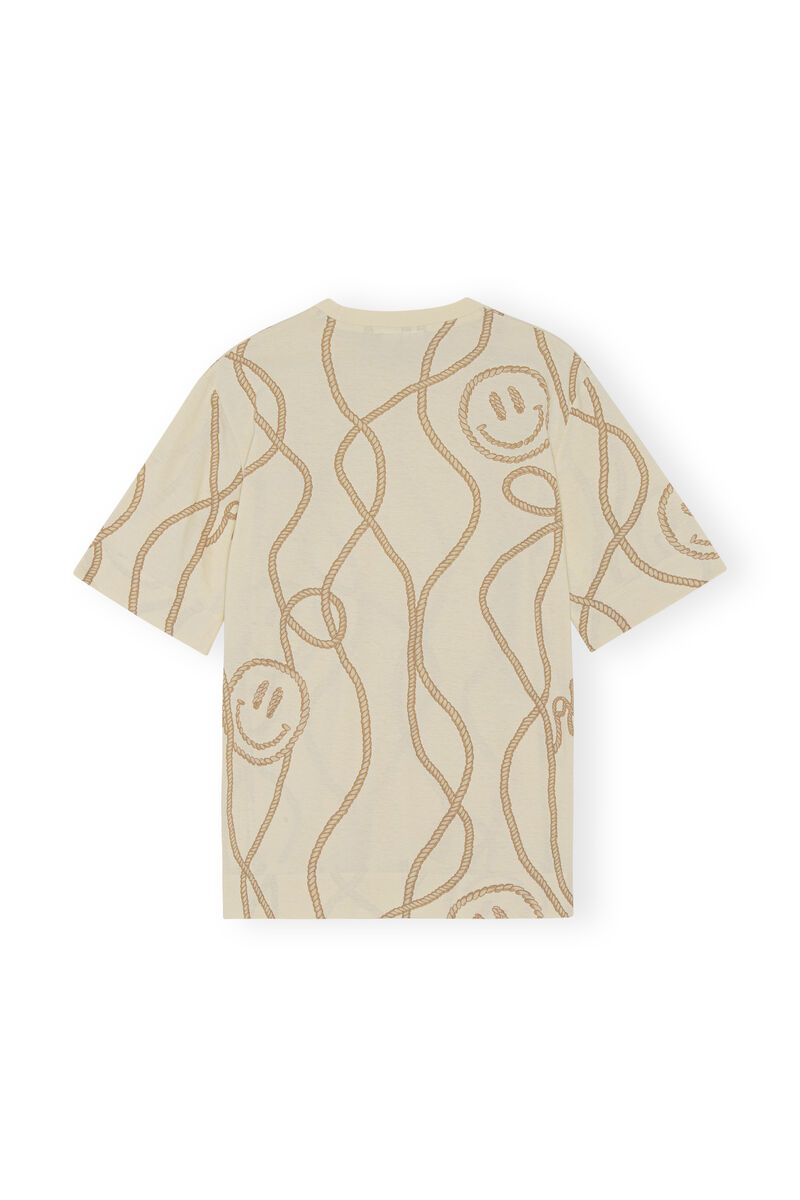 Rope print T-shirt, Cotton, in colour Ganni Symbols Multi - 2 - GANNI