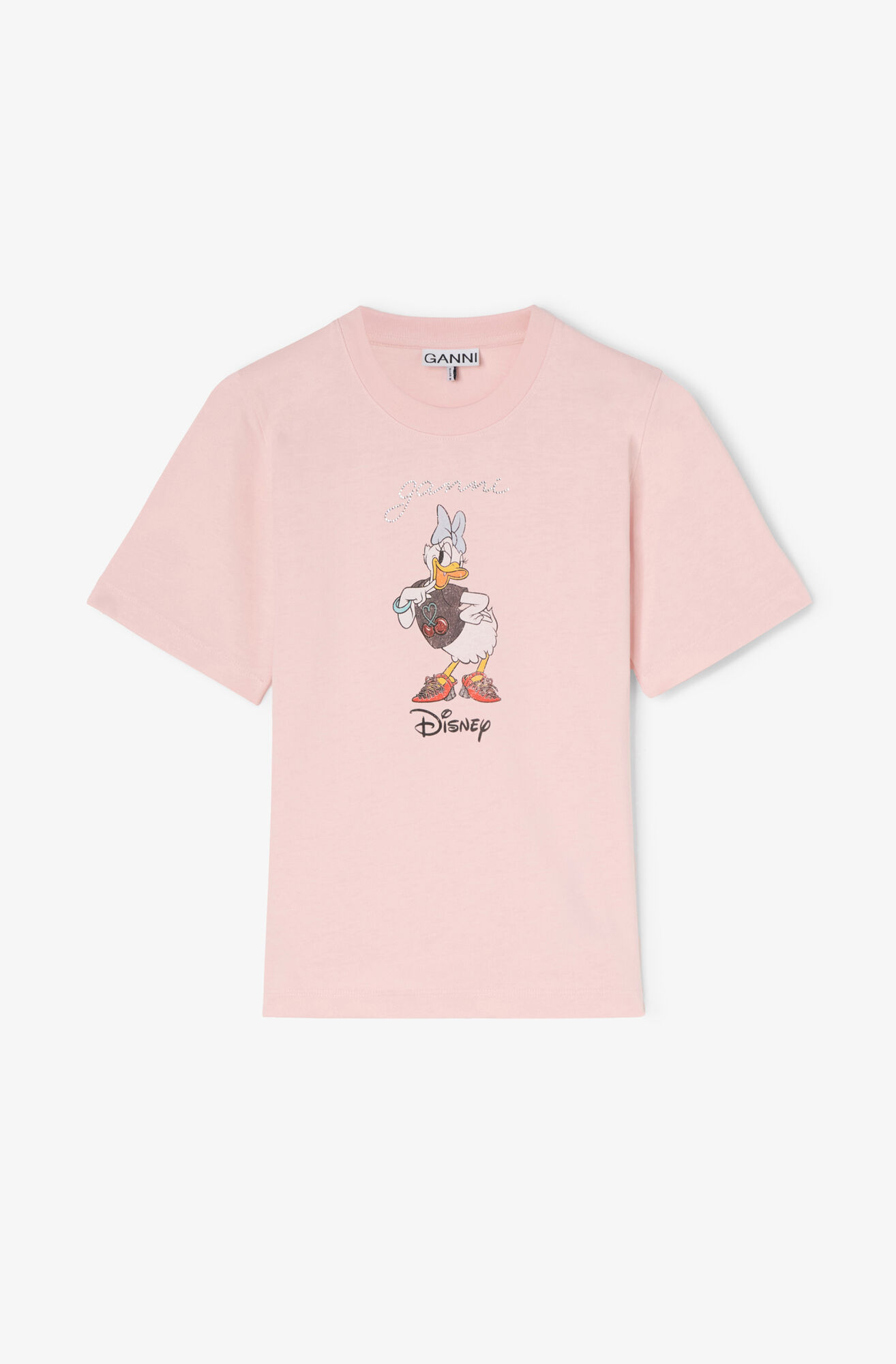 Daisy Duck Pink Printed Baby Fit T-shirt, in colour Chalk Pink - 1 - GANNI