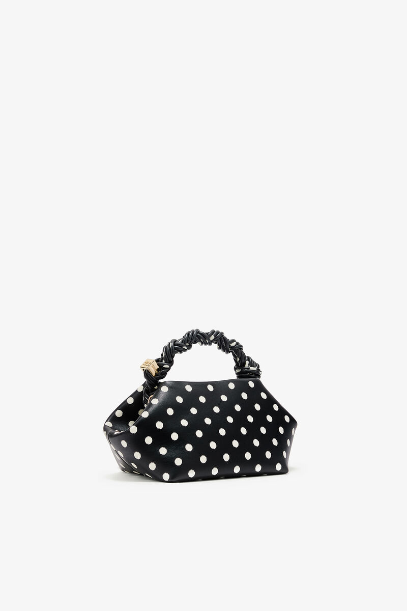 Polka-Dot Small Bou Bag, Recycled Leather, in colour Black - 2 - GANNI