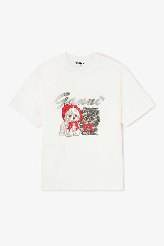 Ivory Animal Print T-shirt, Egret