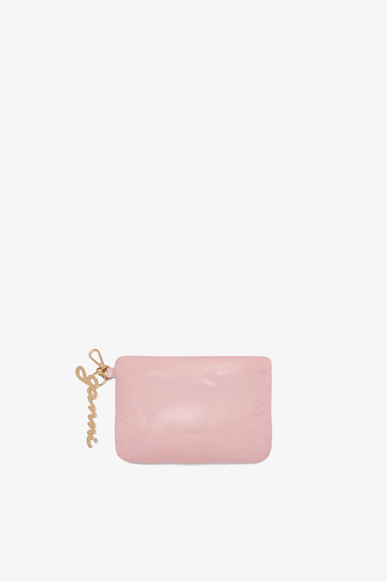 Quilted Re-Tech Pouch, in colour Chalk Pink - 2 - GANNI