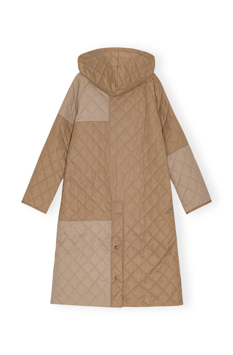 GANNI x Barbour Burghley Quilted-jakke, Recycled Polyester, in colour Timber Wolf - 2 - GANNI