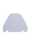 Balloon Sleeve Sweatshirt, Cotton, in colour Cosmic Sky - 2 - GANNI