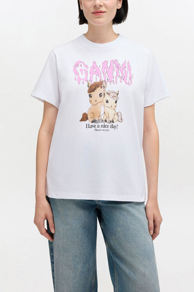 Graphic Cotton T-shirt, Bright White