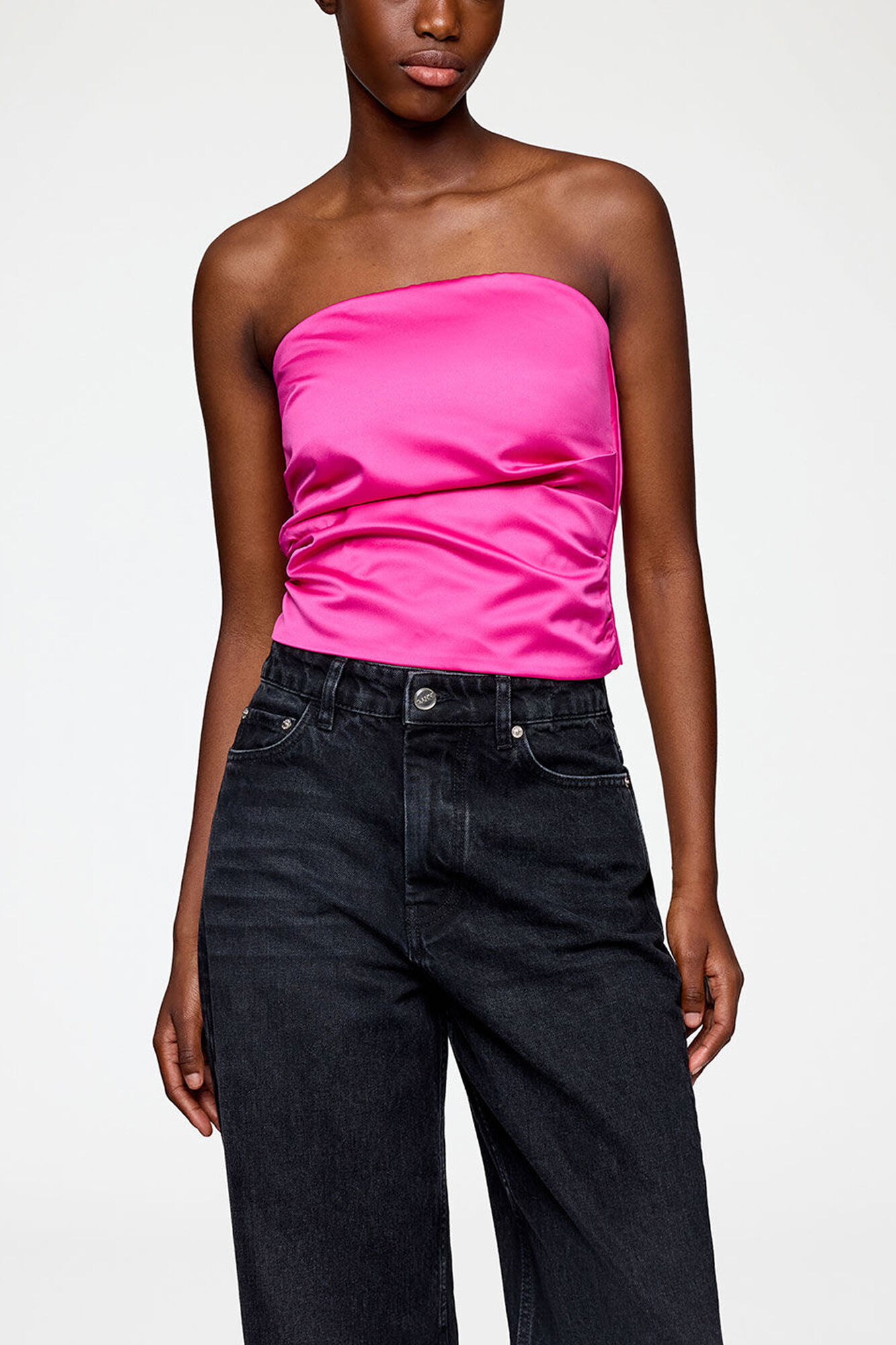 Top in Duchesse Satin | GANNI US
