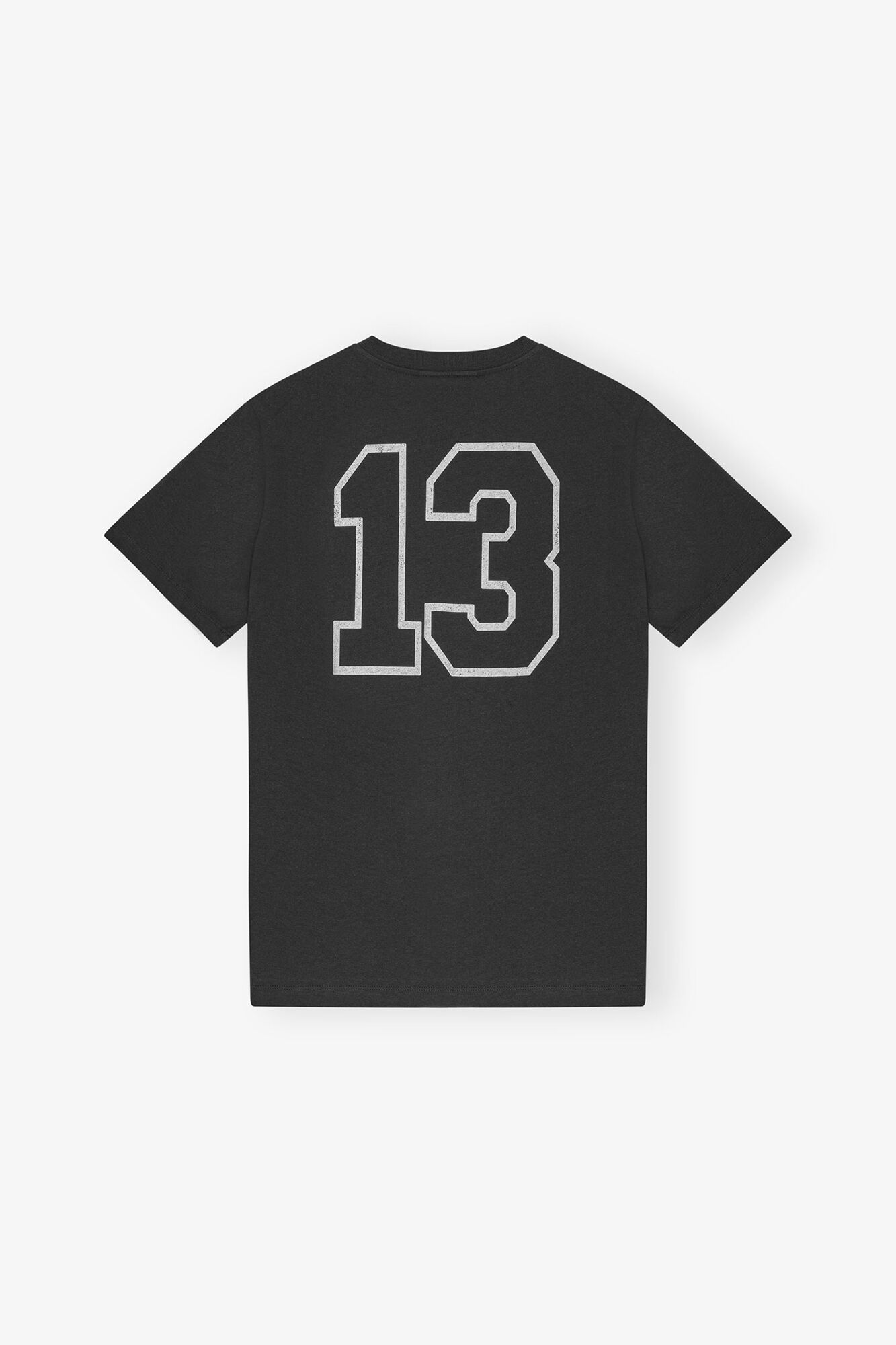 Black Basic Cotton Witch Relaxed T-shirt, Organic Cotton, in colour Phantom - 2 - GANNI