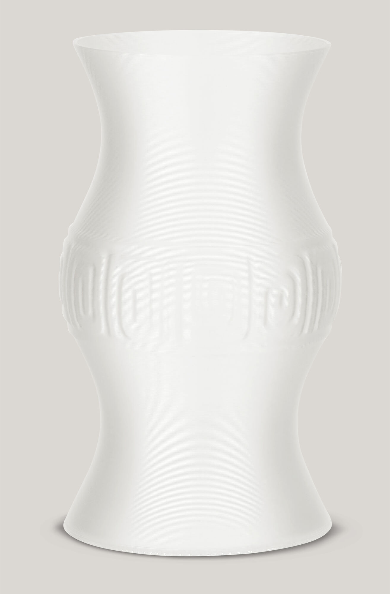 GANNI Aztec Lettering Wavy Vase, in colour Bright White - 1 - GANNI