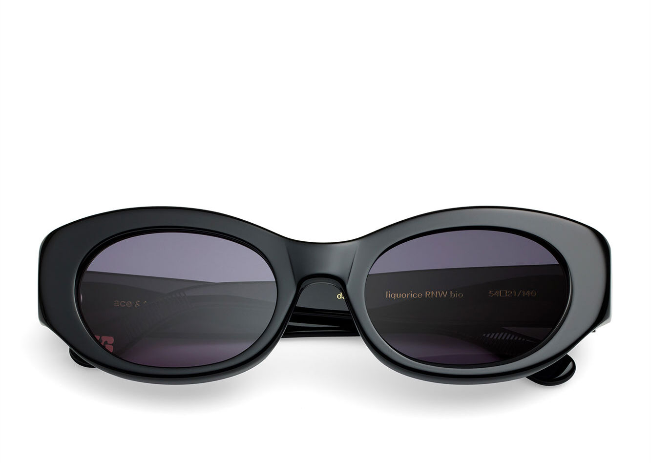 GANNI x Ace & Tate Black Dakota Sunglasses, Acetate, in colour Black - 1 - GANNI