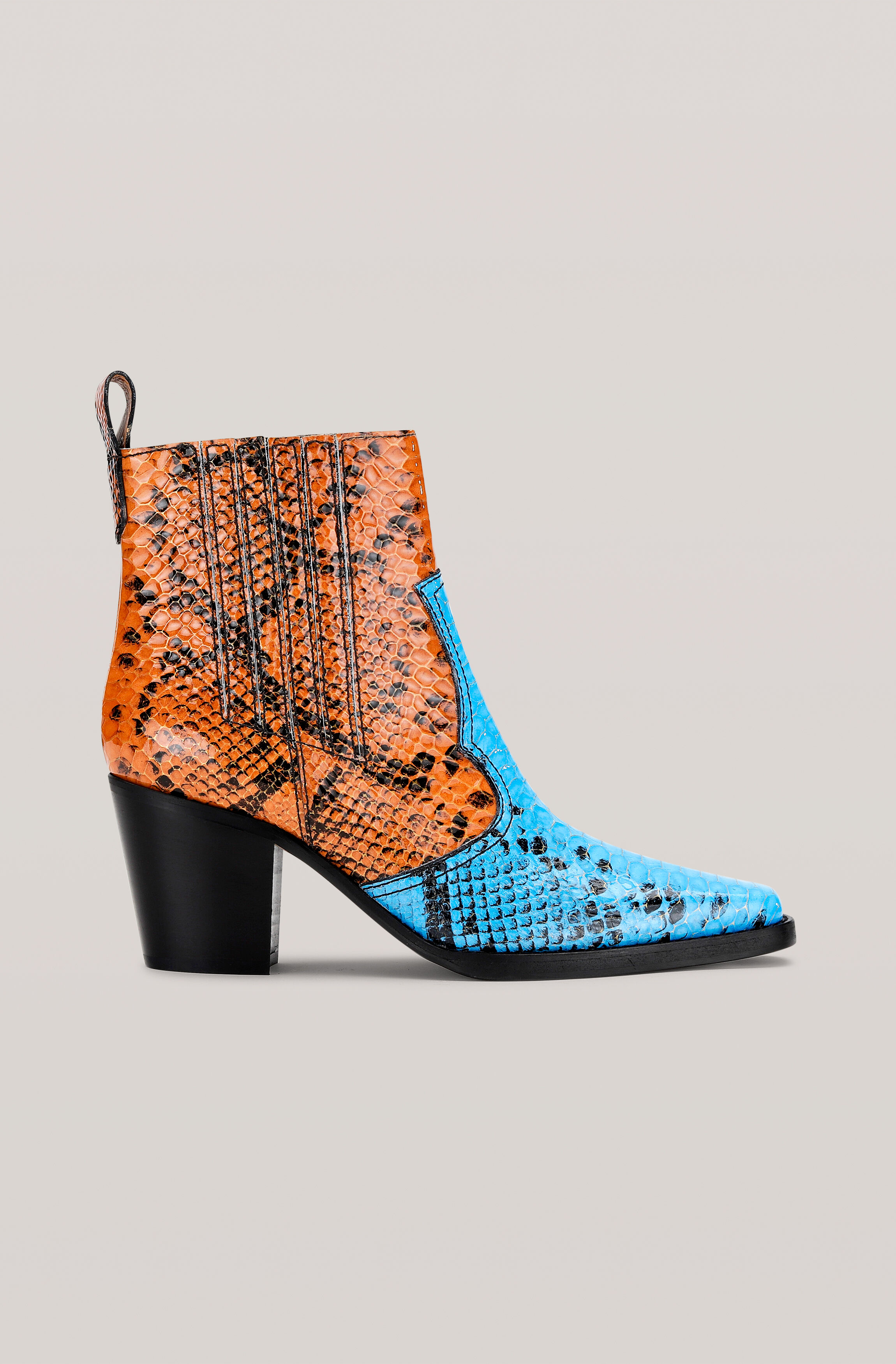 ganni blue cowboy boots