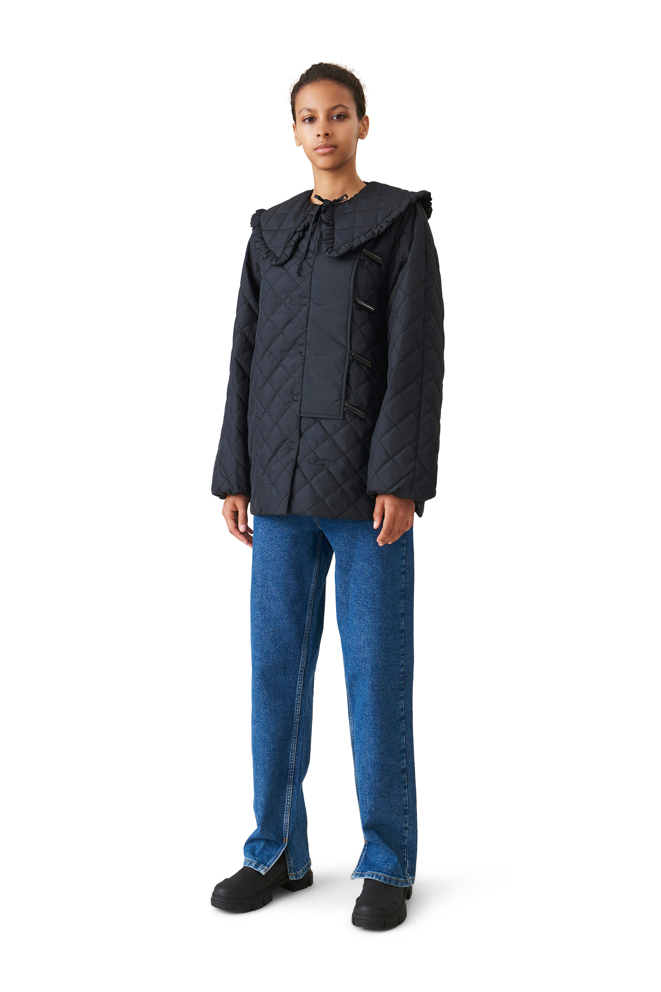 Ganni recycled ripstop quilted coat clearance