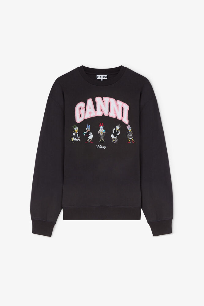GANNI x Disney Daisy Duck Black Sweatshirt, Phantom