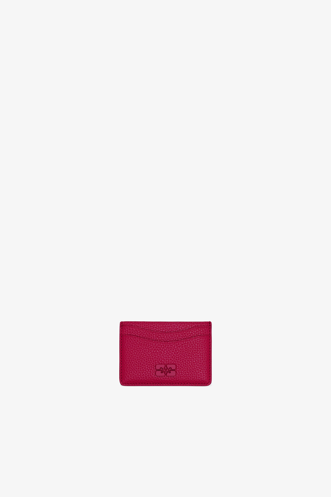 Bou Card Holder in Red, Recycled Polyester, in colour Persian Red - 1 - GANNI