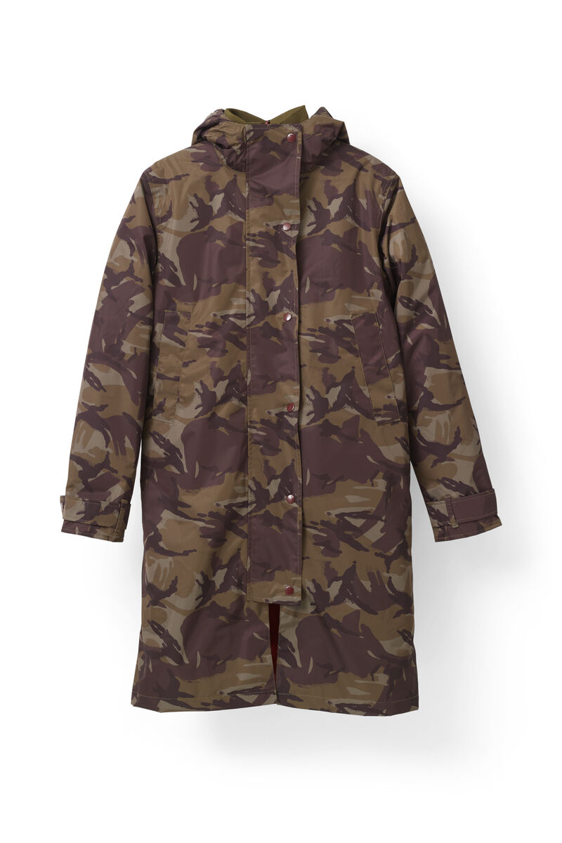 Greenwood Coat, in colour Camouflage - 1 - GANNI