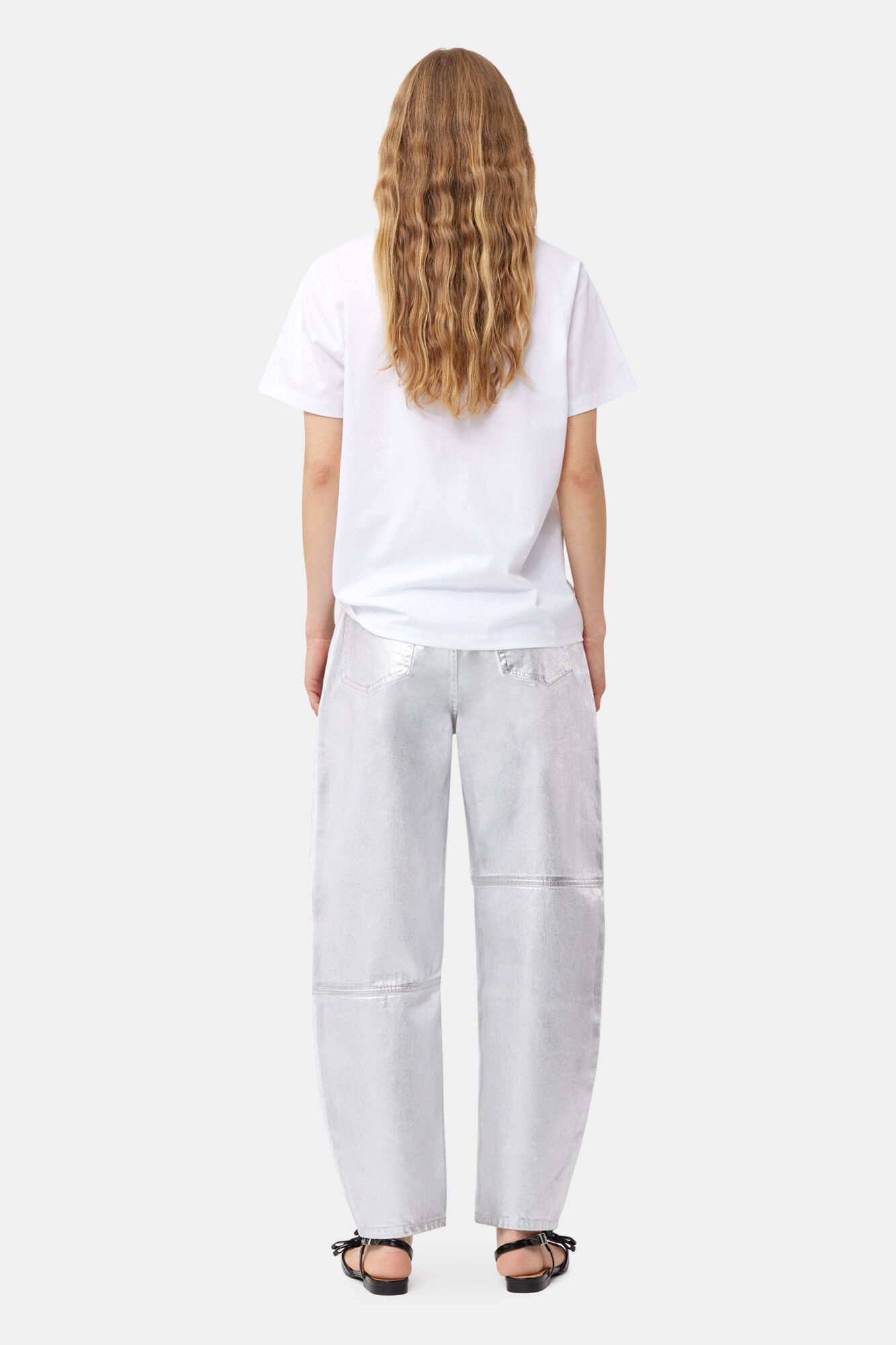 White Relaxed Lemon T-shirt, Cotton, in colour Bright White - 3 - GANNI