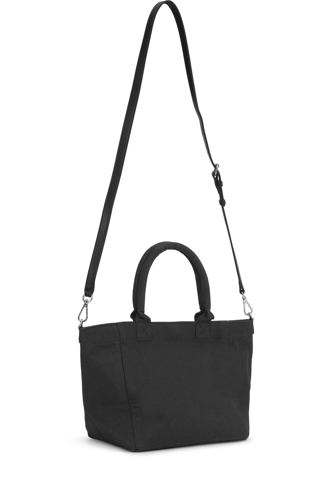 Black Small Shopper, Recycled Cotton, in colour Black - 3 - GANNI
