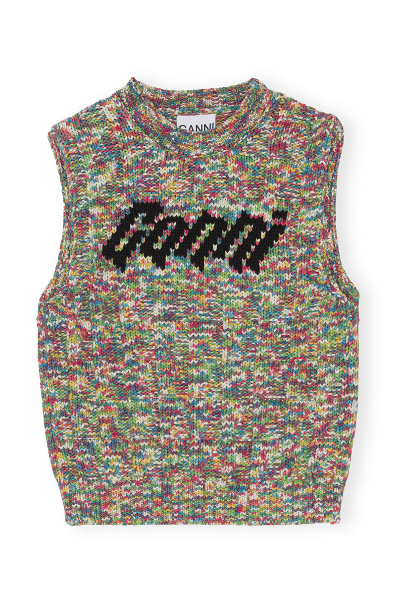 Rope Vest , Cotton, in colour Multicolour - 1 - GANNI