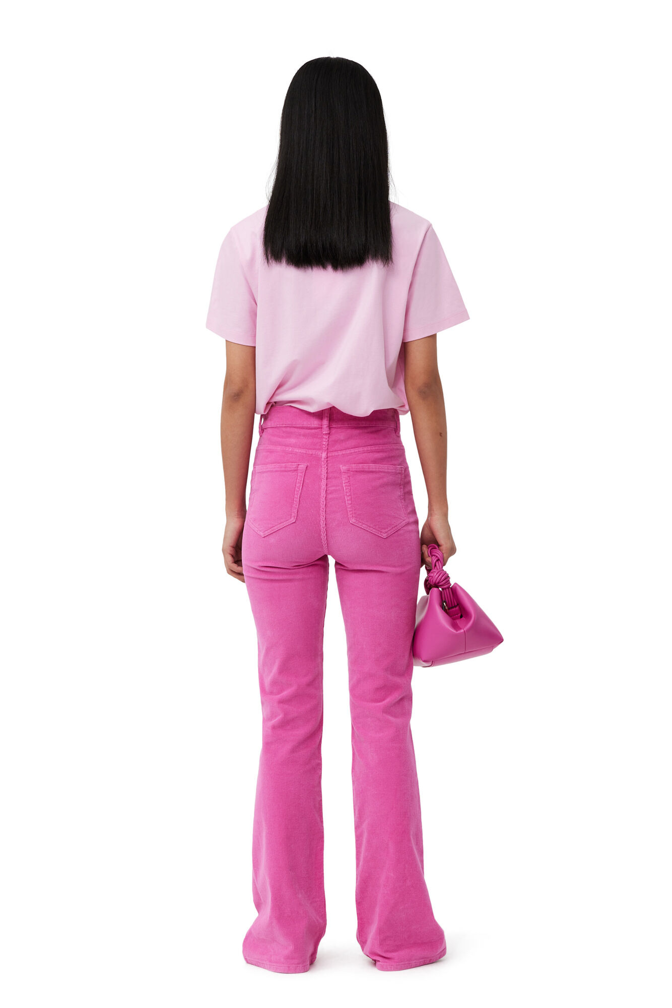 Pink Relaxed Sun T-shirt, Cotton, in colour Lilac Sachet - 2 - GANNI