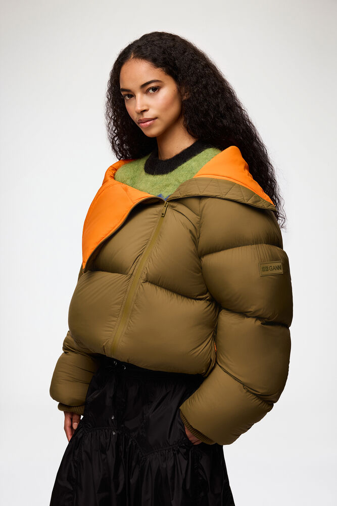 Quick buy Puffer in Green Future Nylon