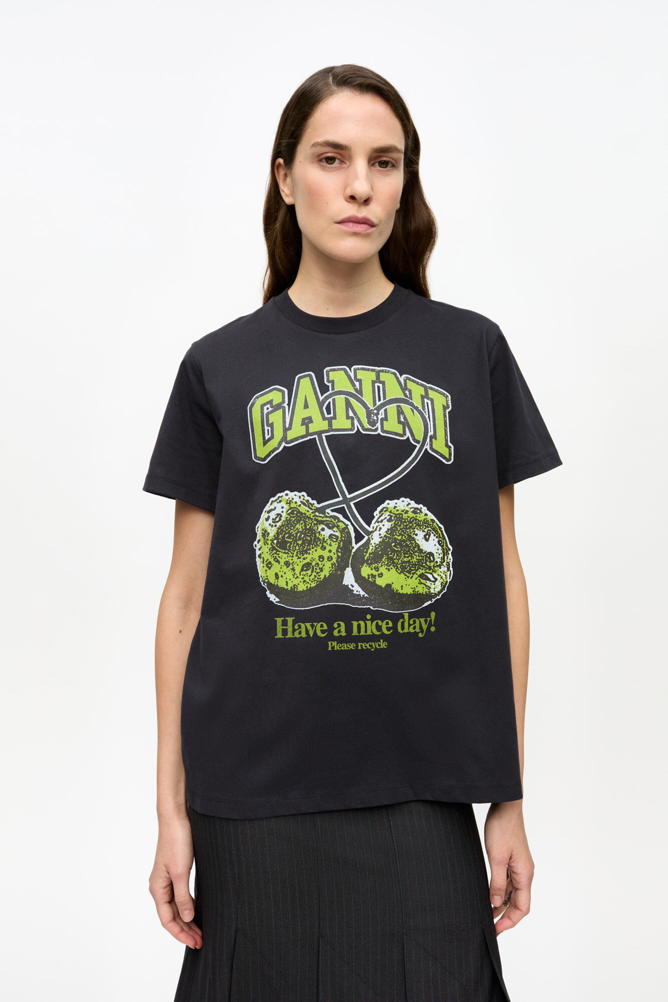 Basic Jersey Cherry Relaxed T-Shirt main image 1