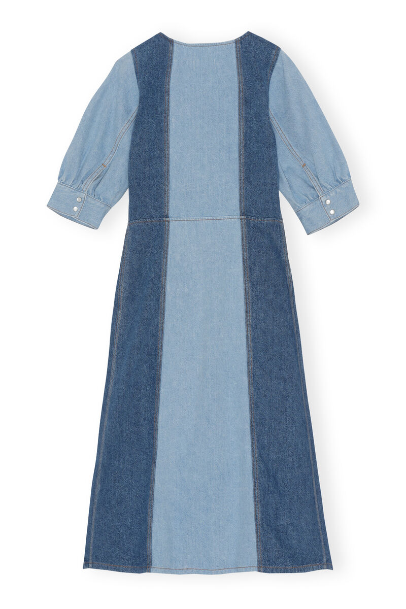 Denim Midi Dress, Cotton, in colour Denim - 2 - GANNI