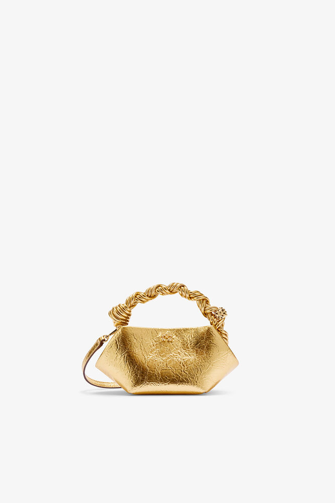 Metallic Mini Bou Bag, Gold