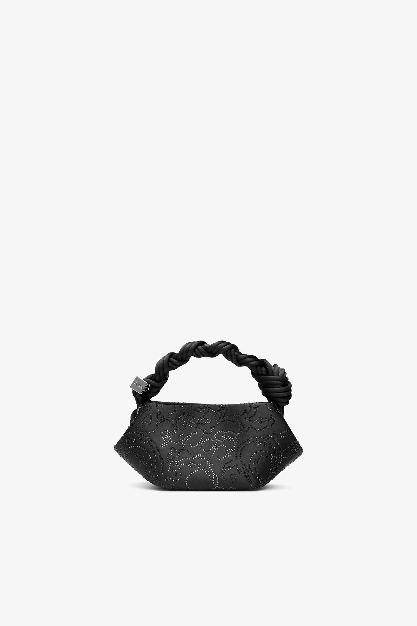 Black Black Rhinestone Mini Bou Bag | GANNI US