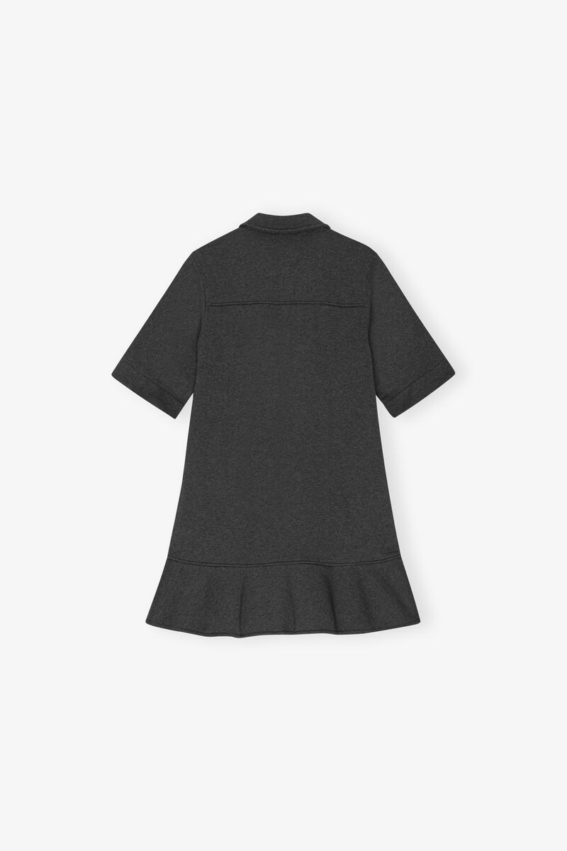 Heavy Fleece Mini Dress, Cotton, in colour Phantom - 2 - GANNI