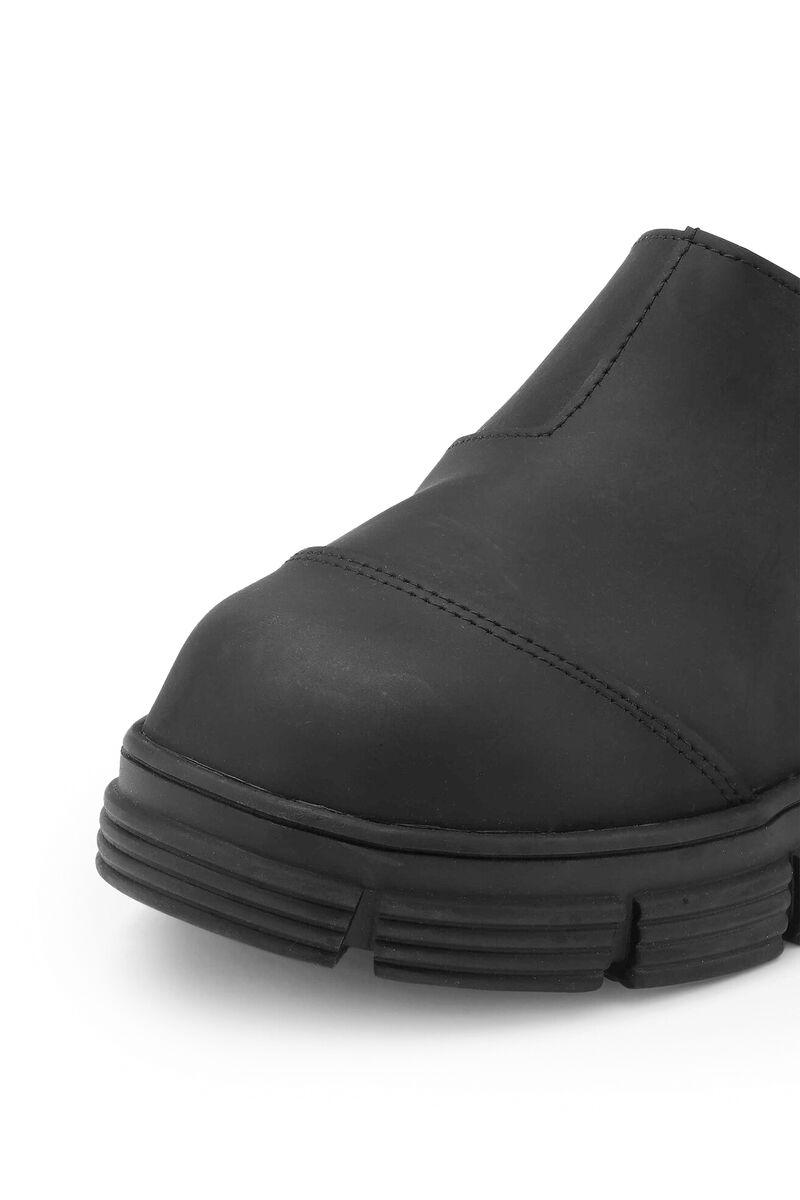 Recycled Rubber City Mules, Recycled rubber, in colour Black - 3 - GANNI