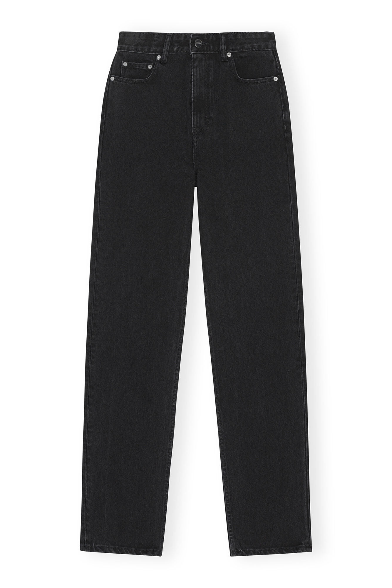 Washed Black Pohli Jeans, Cotton, in colour Washed Black/Black - 1 - GANNI