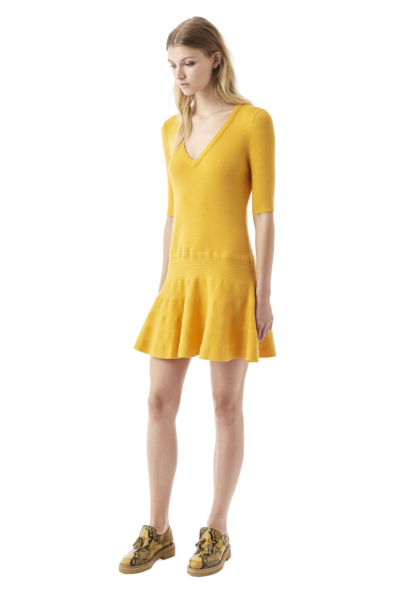 Williams Dress, in colour Gold Fusion - 1 - GANNI