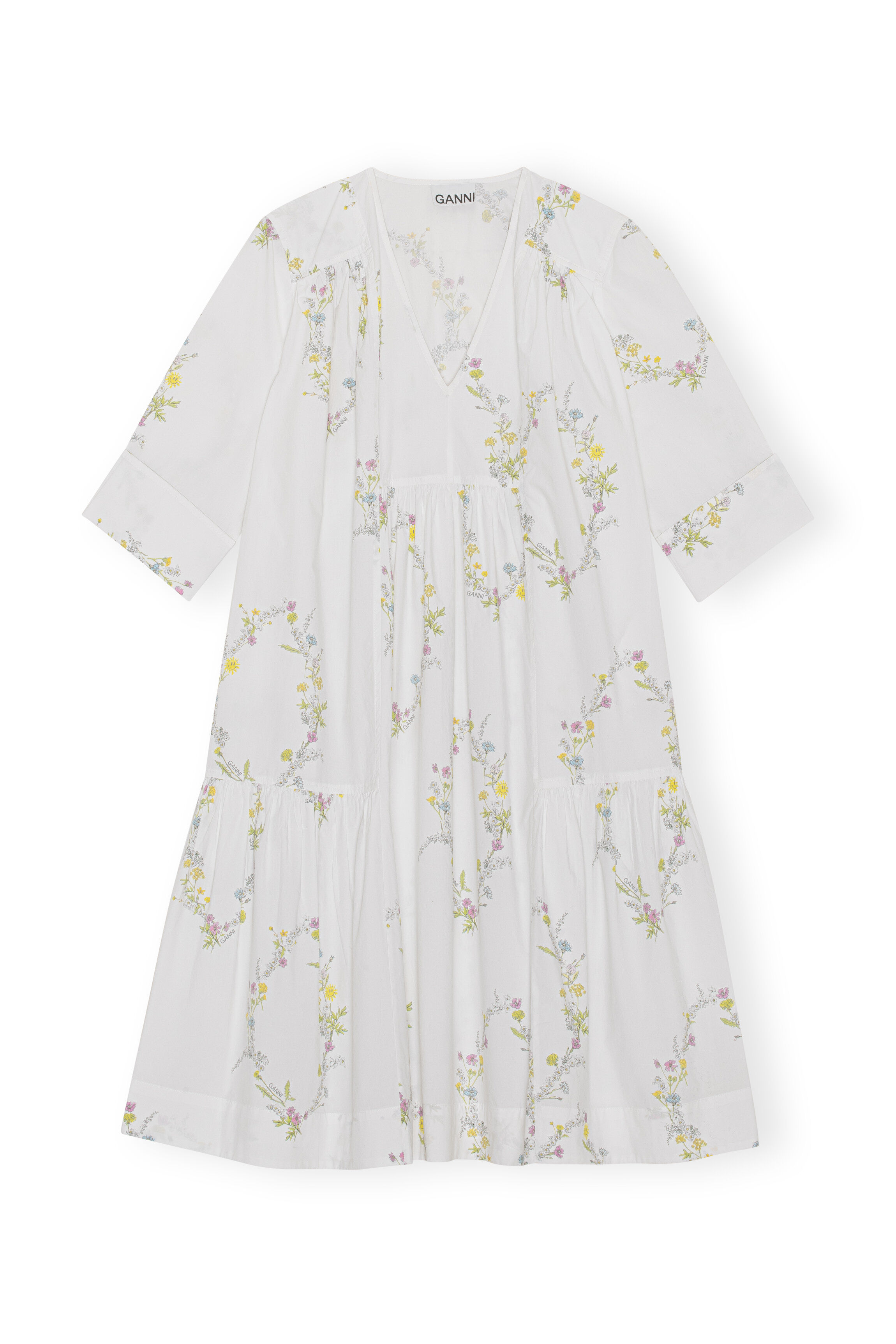 Poplin Knee-length Dress | GANNI NL