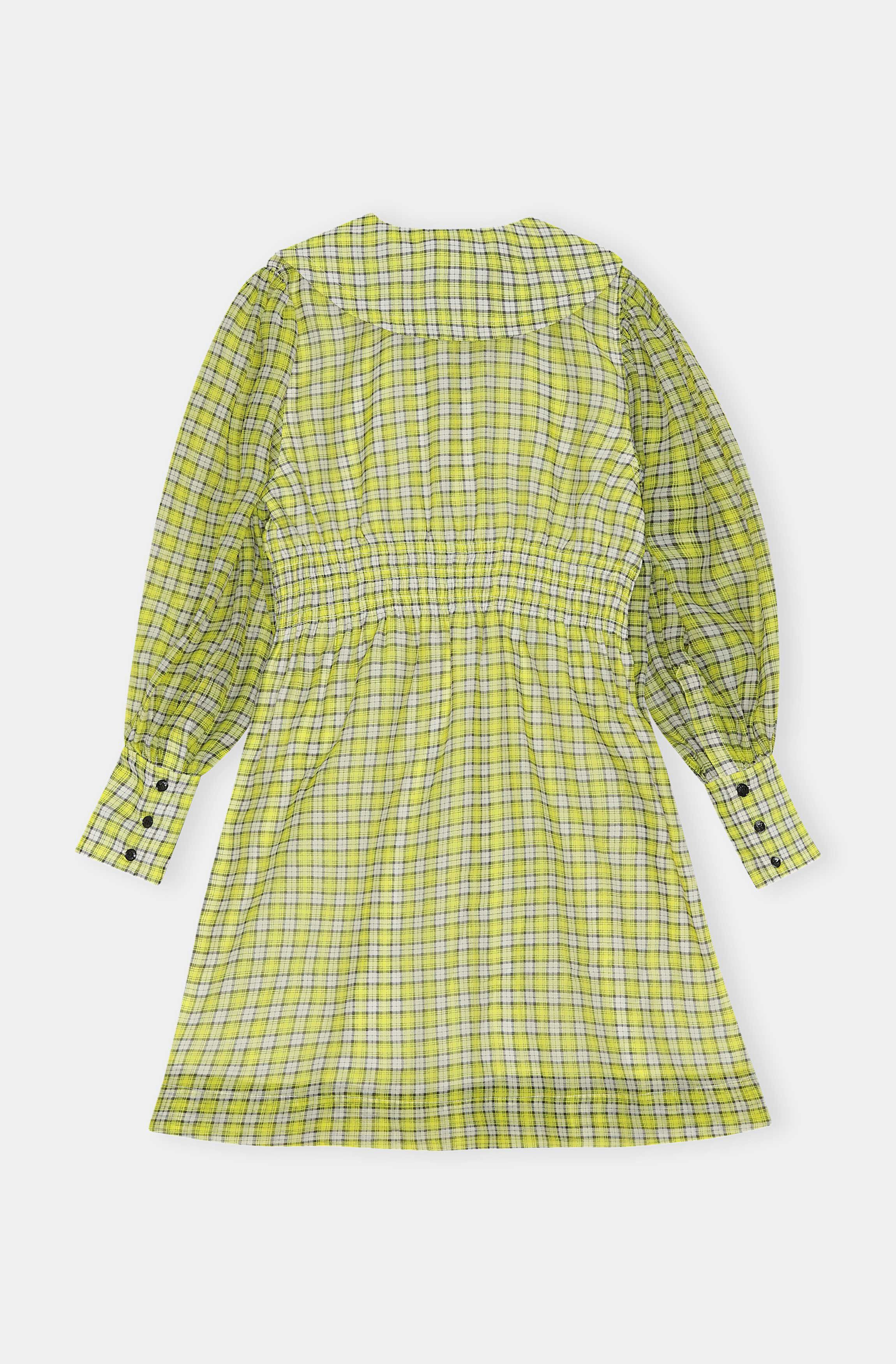 Check Sulphur Spring Organza Mini Dress 
