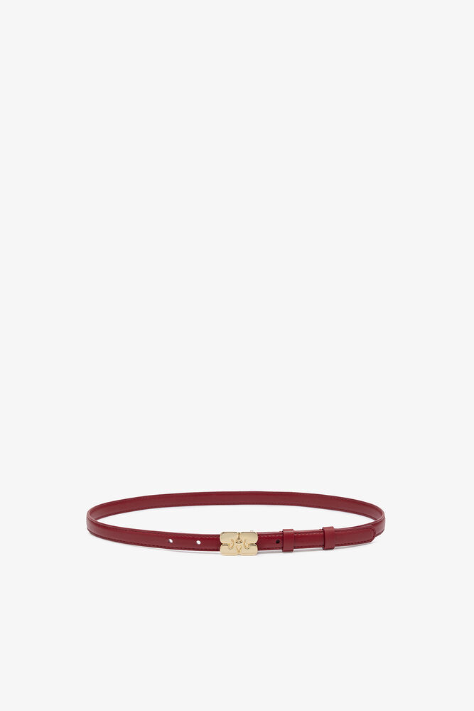Kat Small Belt in Red, Red Dahlia