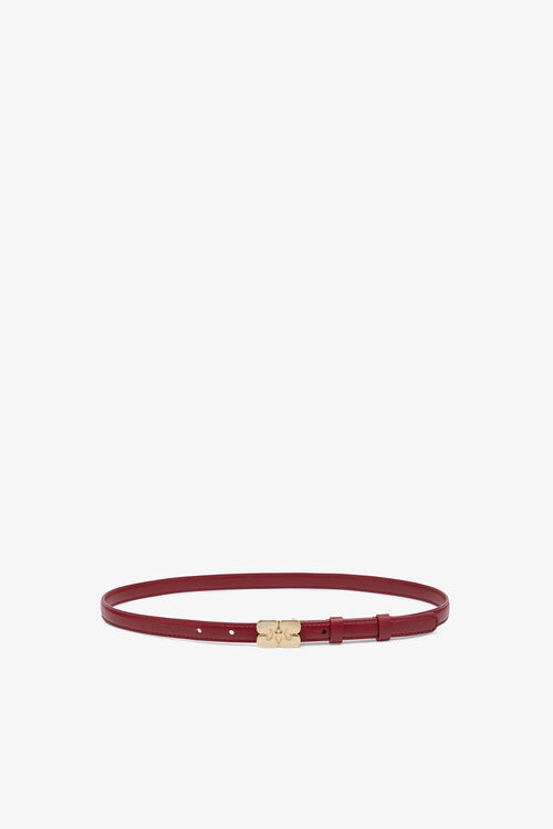 Kat Belt Small in Red, Red Dahlia