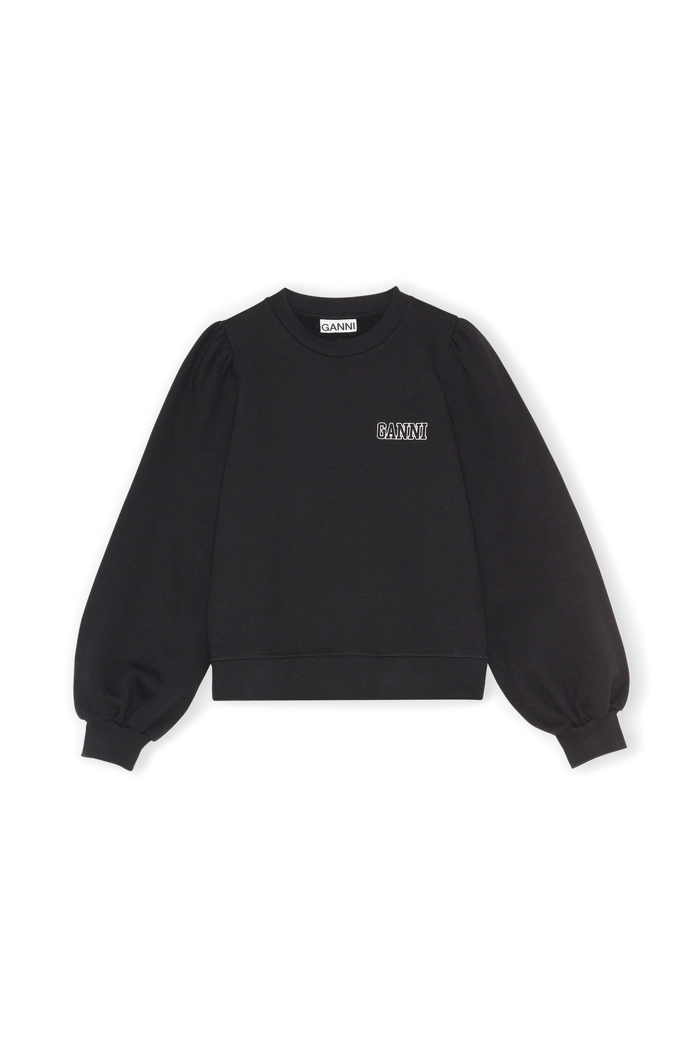 Ganni isoli sweatshirt black Clearance