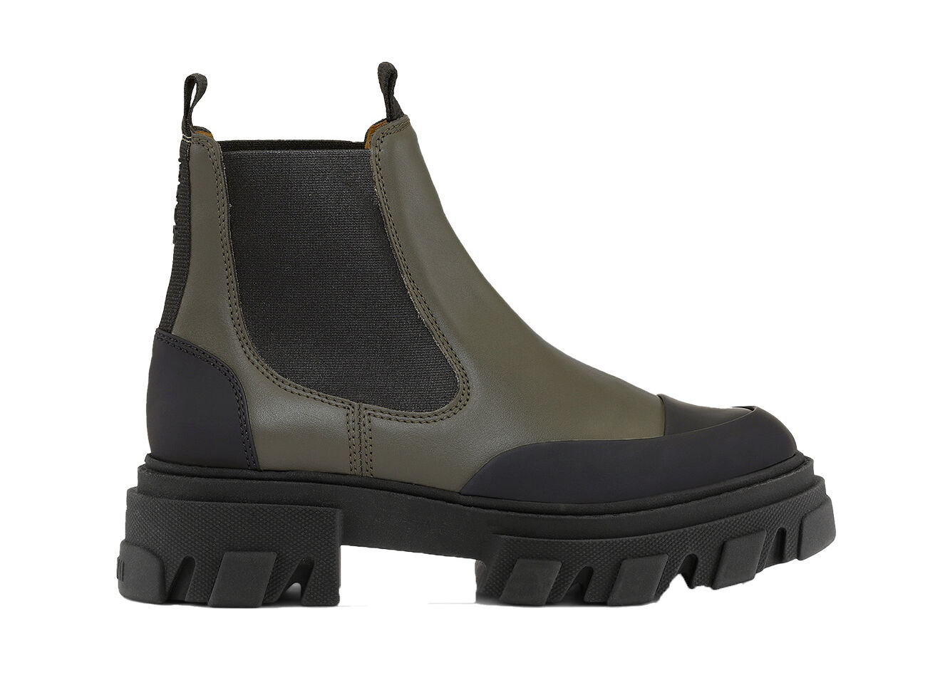Low Chelsea Boots, Calf Leather, in colour Kalamata - 1 - GANNI