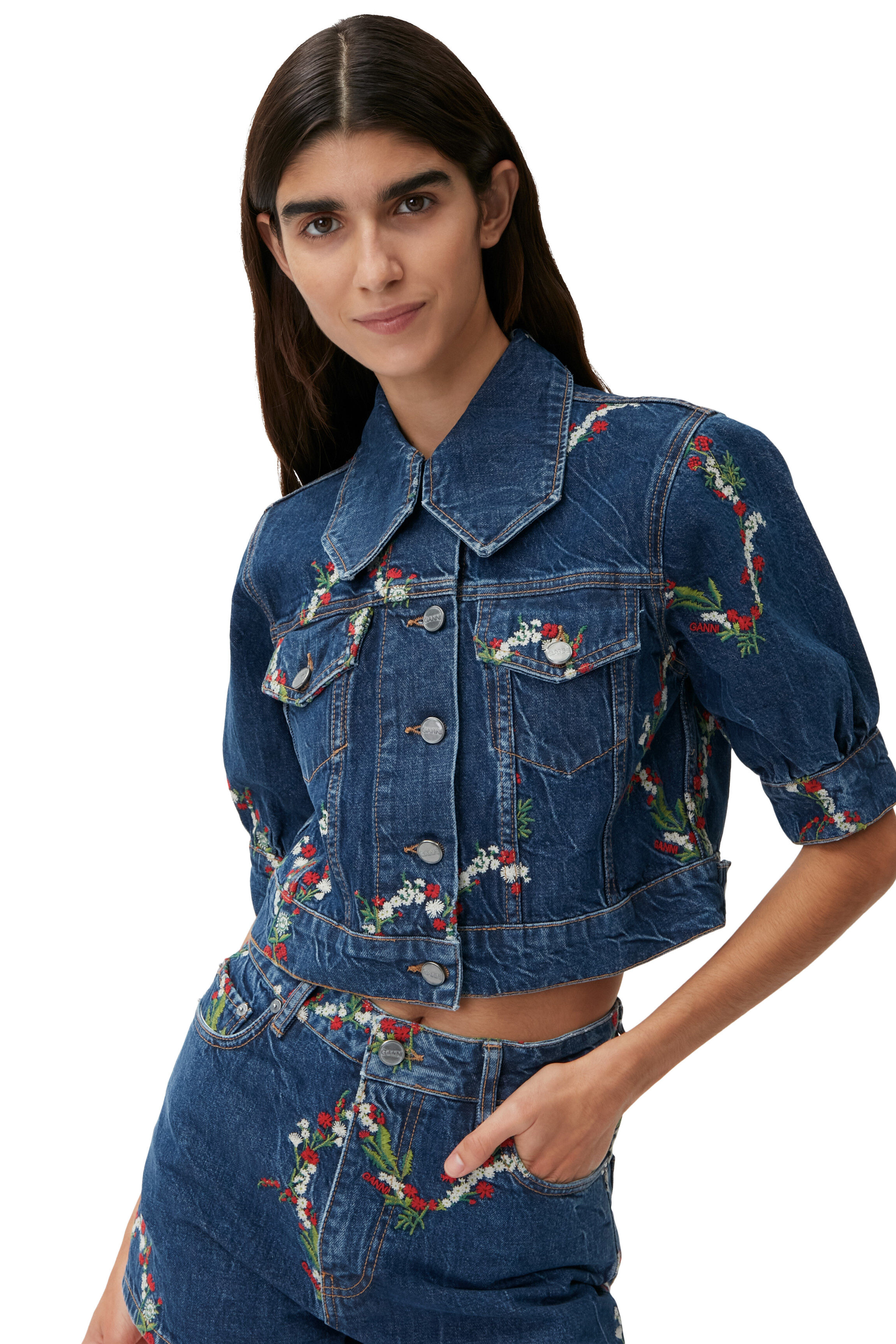 Cropped Denim Jacket | GANNI NO