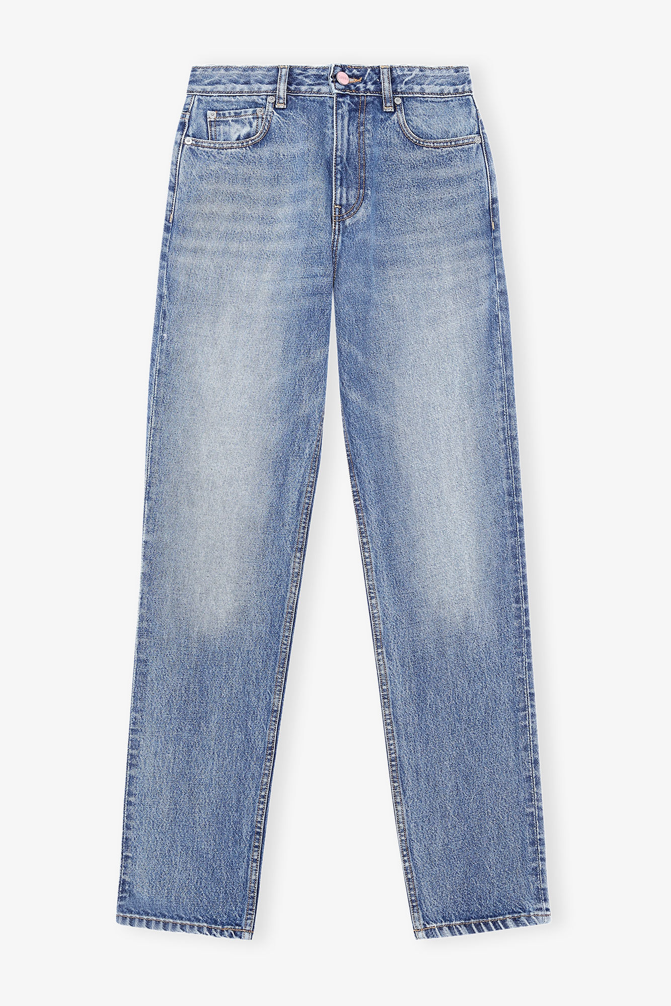 Swigy Jeans, Cotton, in colour Mid Blue Vintage - 1 - GANNI
