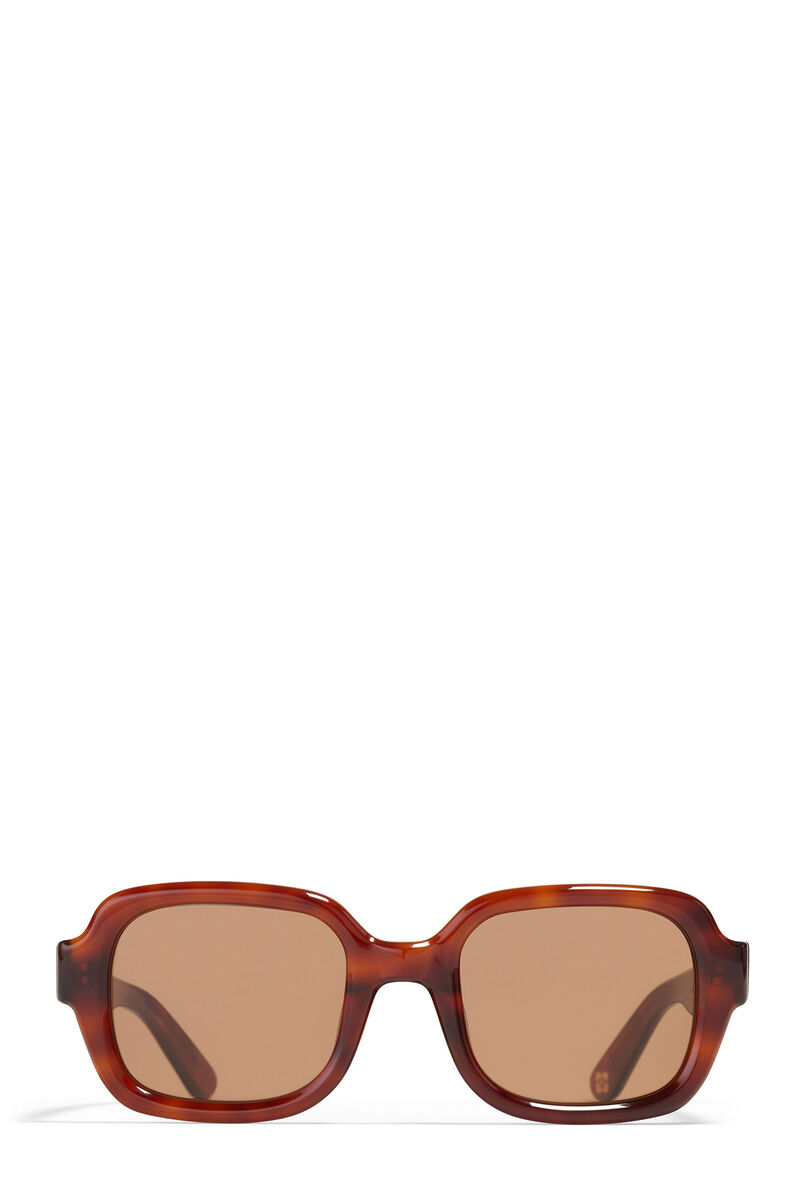 GANNI x Ace & Tate Tiger's Eye Twiggy Sunglasses, Acetate, in colour Tiger's Eye - 2 - GANNI