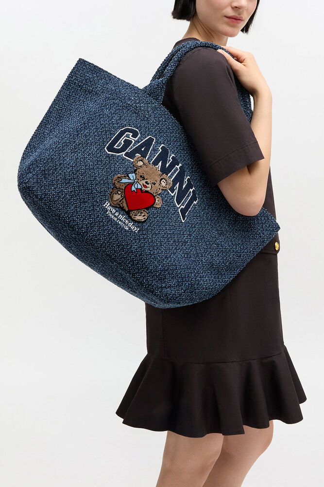 Denim Medium Bear Tote, Rinse