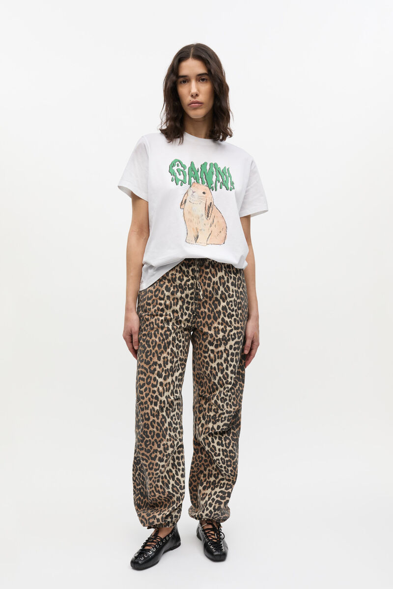 MONARI | STRAIGHT-LEG LEOPARD-PRINT TROUSERS - CINNAMON PATTERN 809182