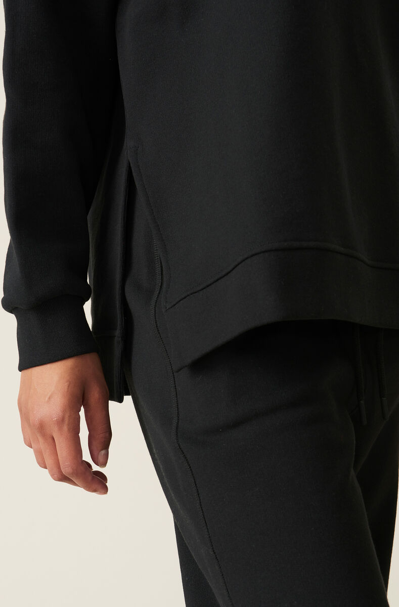 Oversized Hooded Sweatshirt, Cotton, in colour Black - 4 - GANNI