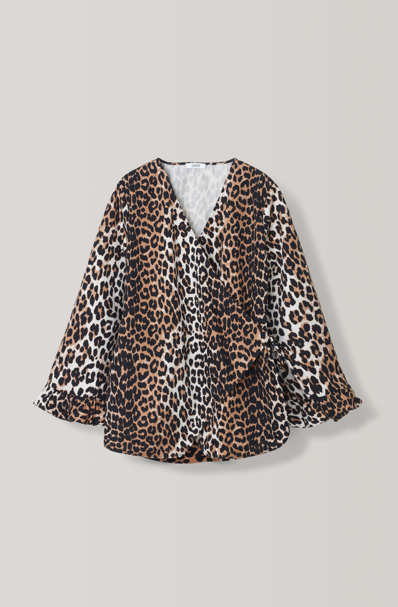 Fabre Cotton Blouse, Leopard Fabre Cotton Blouse, Leopard, hi-res