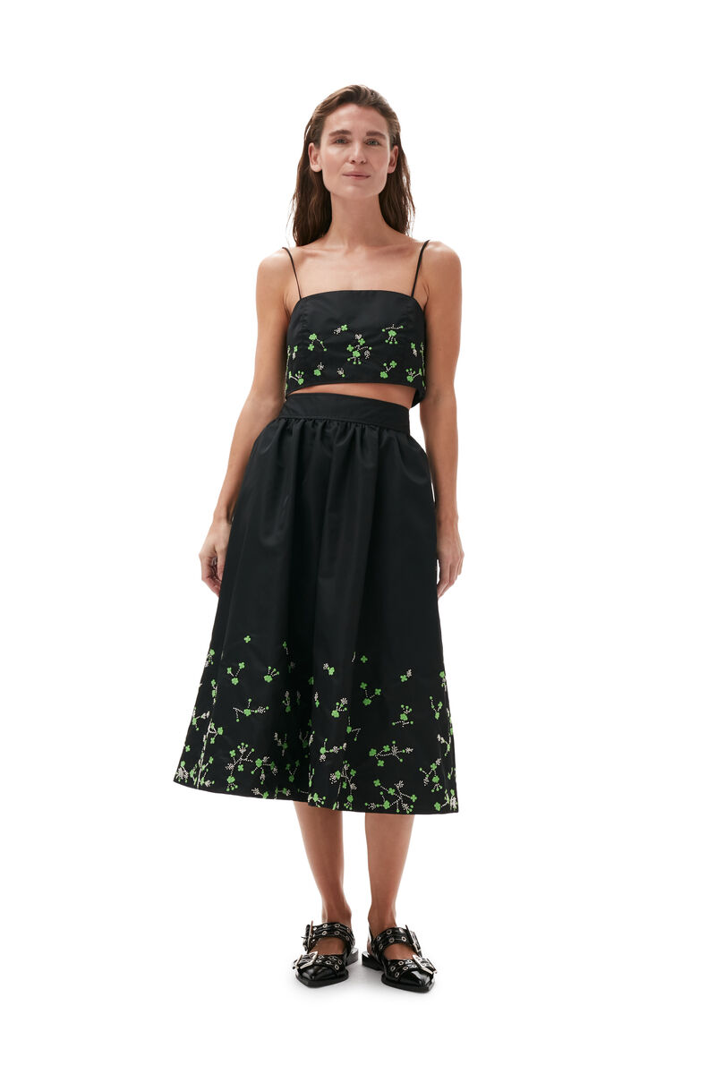 Nylon Skirt, Nylon, in colour Black - 1 - GANNI