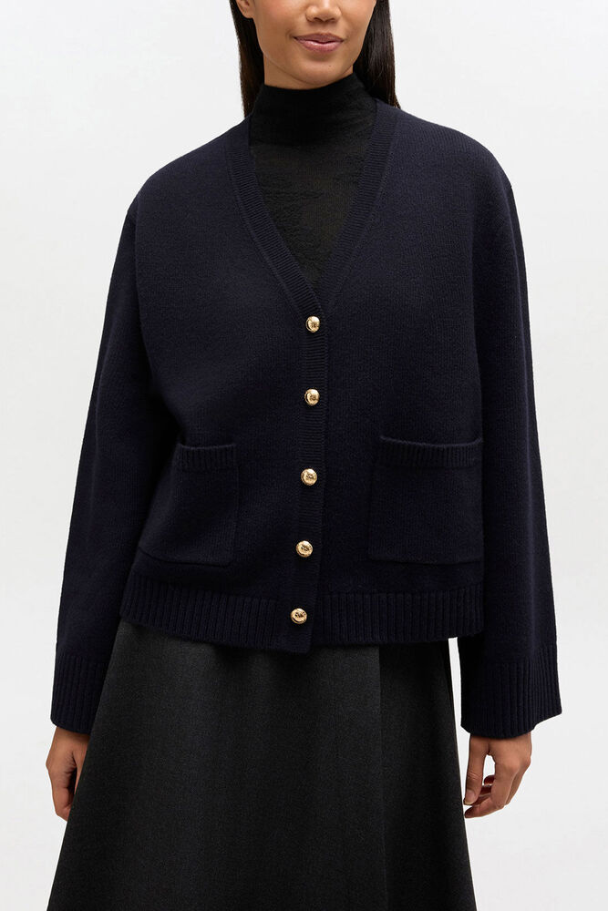 Klassische Wollstrickjacke, Sky Captain