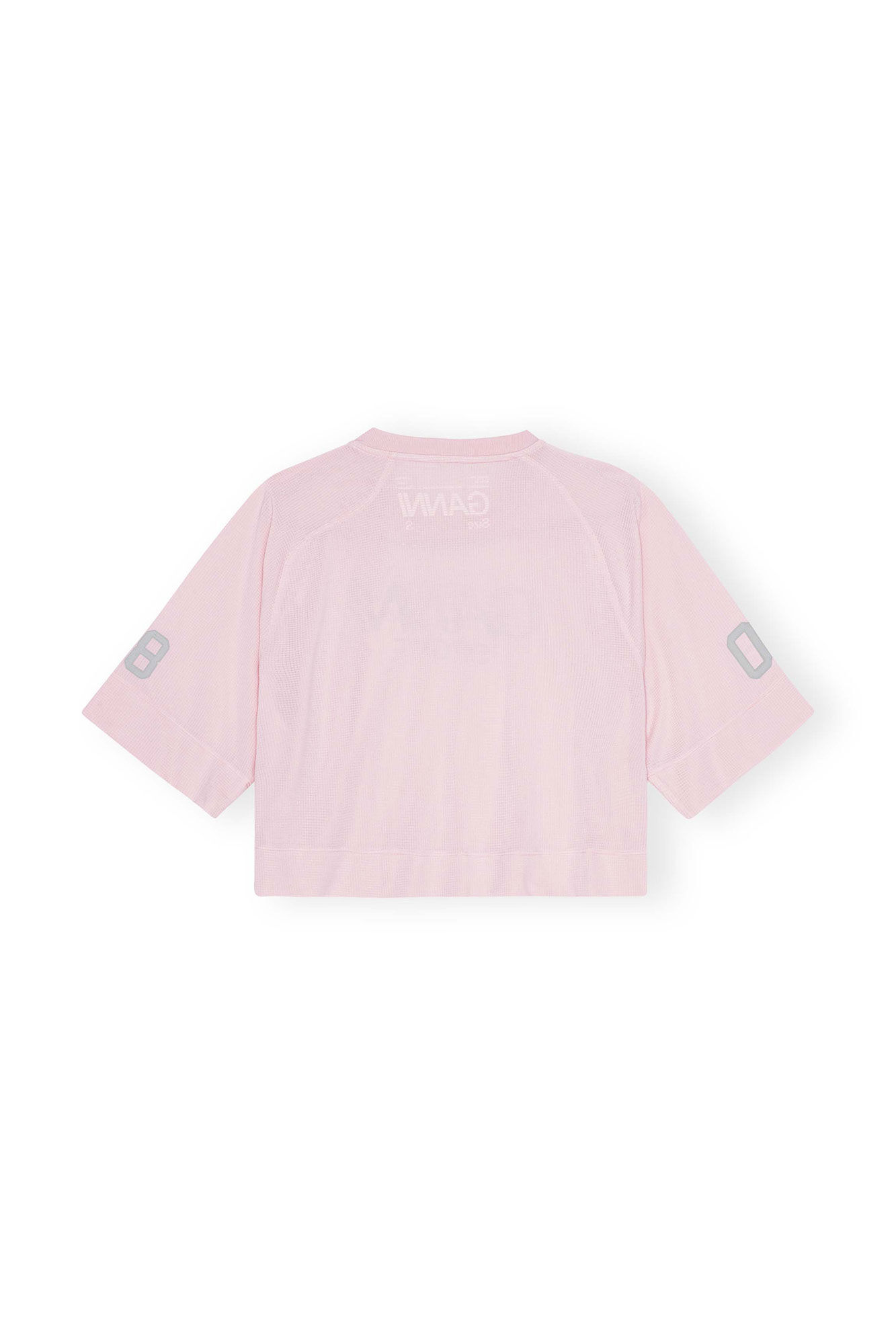 Active Mesh Cropped T-shirt, Recycled Polyester, in colour Lilac Snow - 2 - GANNI